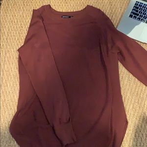 plain maroon women’s sweater